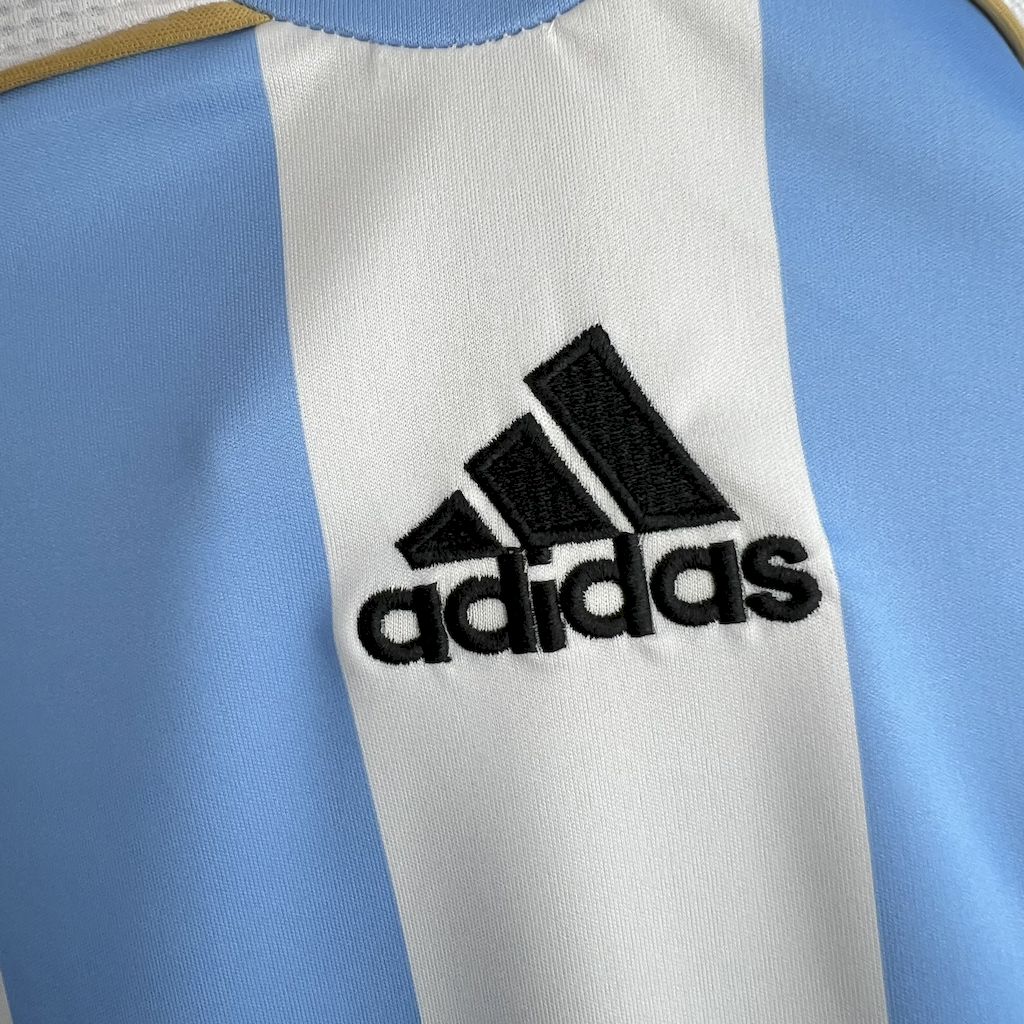 Argentina 2006/07 World Cup Home Retro Mangas largas