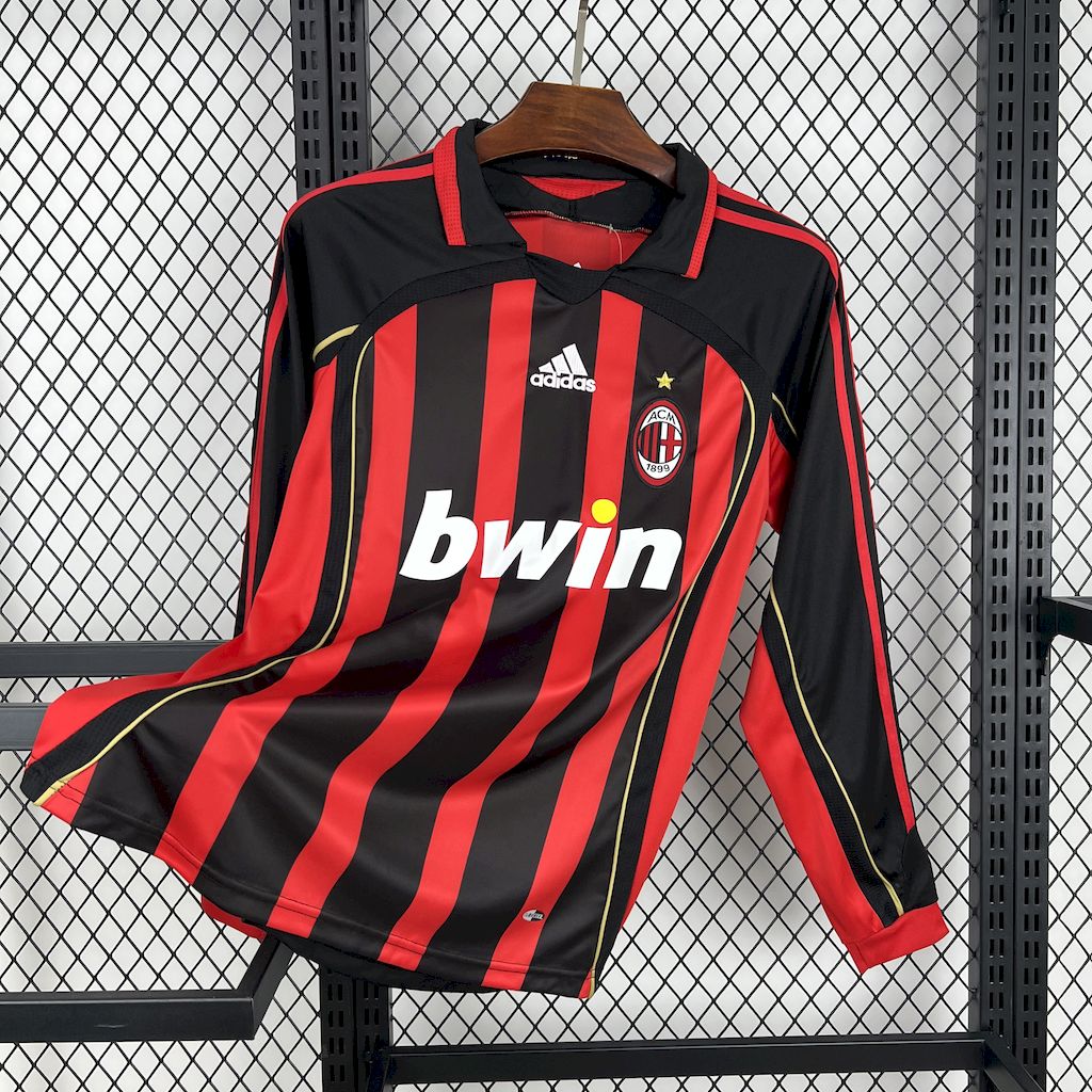 AC Milan 2006/07 Home Retro Mangas largas